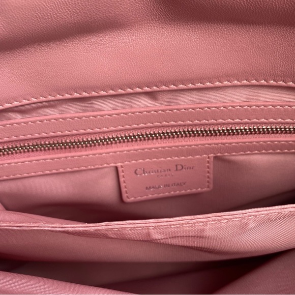Christian Dior Pink Lambskin Leather Cannage Flap Bag - Picture 13 of 16